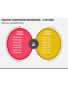 Creative Comparison Infographic - 2 Options PPT Slide 1