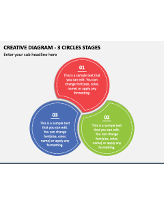 Creative Diagram - 3 Circles Stages PPT Slide 1
