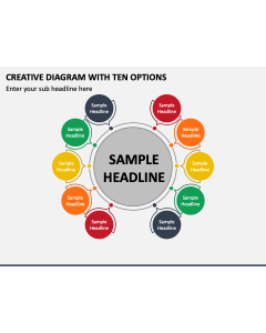 Creative Diagram with Ten Options PPT Slide 1