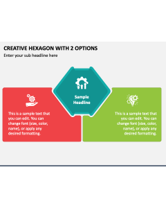 Creative Hexagon with 2 Options PPT Slide 1