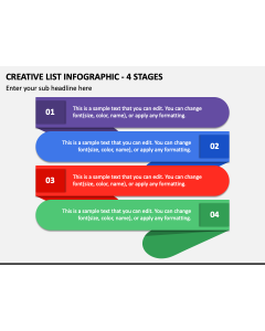 Creative List Infographic - 4 Stages PPT Slide 1
