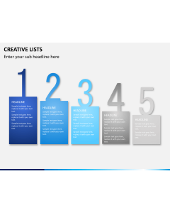 Creative lists PPT slide 1