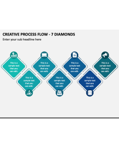 Creative Process Flow - 7 Diamonds PPT Slide 1
