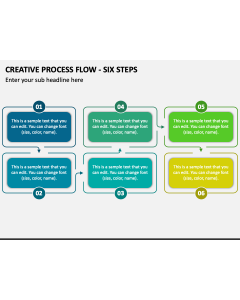 Creative Process Flow - Six Steps PPT Slide 1