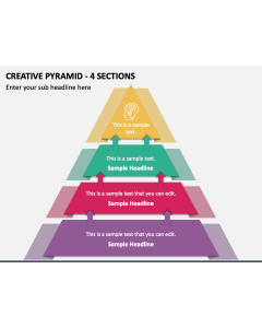 Creative Pyramid - 4 Sections PPT Slide 1