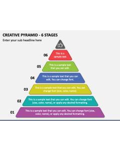 Creative Pyramid - 6 Stages PPT Slide 1