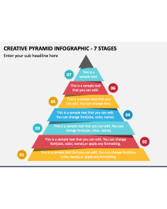 Creative Pyramid Infographic - 7 Stages PPT Slide 1