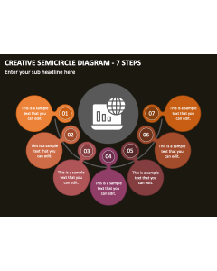 Creative Semicircle Diagram - 7 Steps PPT Slide 1