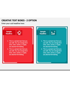 Creative Text Boxes - 2 Option PPT Slide 1