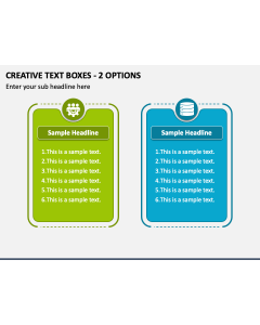Creative Text Boxes - 2 Options PPT Slide 1