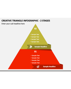 Creative Triangle Infographic - 2 Stages PPT Slide 1