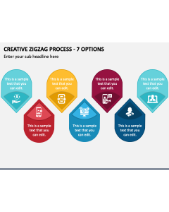 Creative Zigzag Process - 7 Options PPT Slide 1
