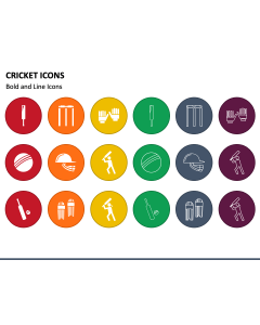 Cricket Icons PPT Slide 1