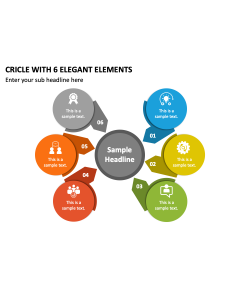 Cricle with 6 Elegant Elements PPT Thumbnail