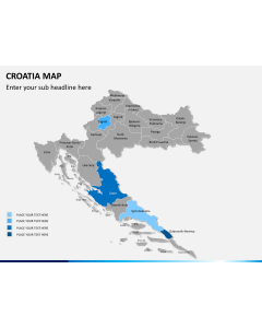 Croatia map PPT slide 8