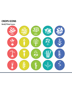 Crops Icons PPT Slide 1