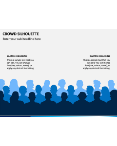 Crowd Silhouette PPT Slide 1