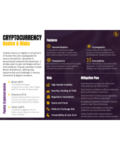 Cryptocurrency Basics & Risks PowerPoint and Google Slides Template