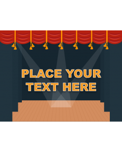 Animated Curtain Raising PPT Slide 1