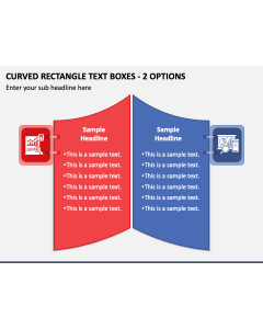 Curved Rectangle Text Boxes - 2 Options PPT Slide 1