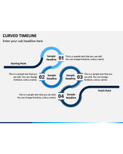 Curved Timeline PPT Slide 1