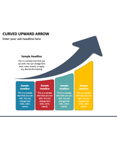 Curved Upward Arrow PPT Slide 1
