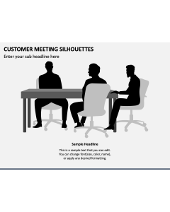 Customer Meeting Silhouettes PPT Slide 1