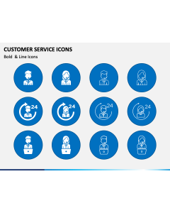 Customer Service Icons PPT Slide 1