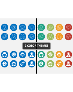 Customer Support Icons PPT Cover Slide