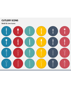 Cutlery Icons PPT Slide 1