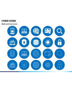 Cyber Icons PPT Slide 1