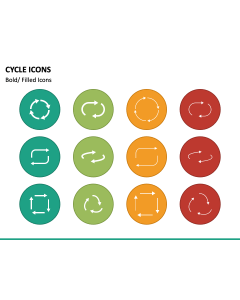 Cycle Icons PPT Slide 1