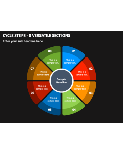 Cycle Steps - 8 Versatile Sections PPT Thumbnail