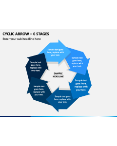 Cyclic Arrow - 6 Stages PPT Slide 1