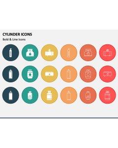 Cylinder Icons PPT Slide 1
