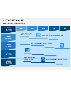 Daily Gantt Chart PPT Slide 1