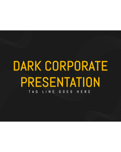 Dark Corporate Theme PPT Slide 1
