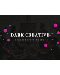 Dark Creative Presentation Template PPT Slide 1