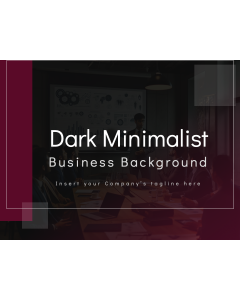 Diapositivas en miniatura de PowerPoint con fondo minimalista oscuro para empresas