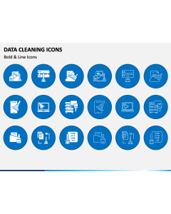 Data Cleaning Icons PPT Slide 1