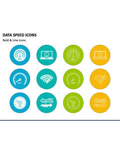 Data Speed Icons PowerPoint Slide 1