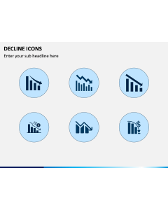 Decline Icons PPT Slide 1
