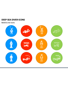 Deep Sea Diver Icons PPT Slide 1