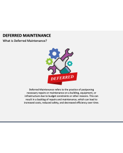 Deferred Maintenance PPT Slide 1