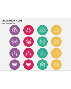 Delegation Icons PPT Slide 1
