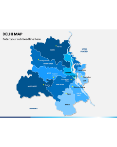 Delhi Map PPT Slide 1