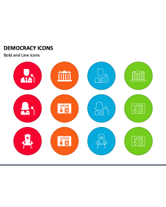 Democracy Icons PPT Slide 1
