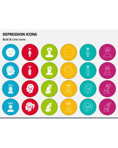 Depression Icons PPT Slide 1