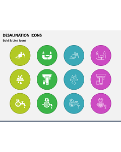 Desalination Icons PPT Slide 1