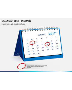 Desk calendar 2017 PPT slide 1